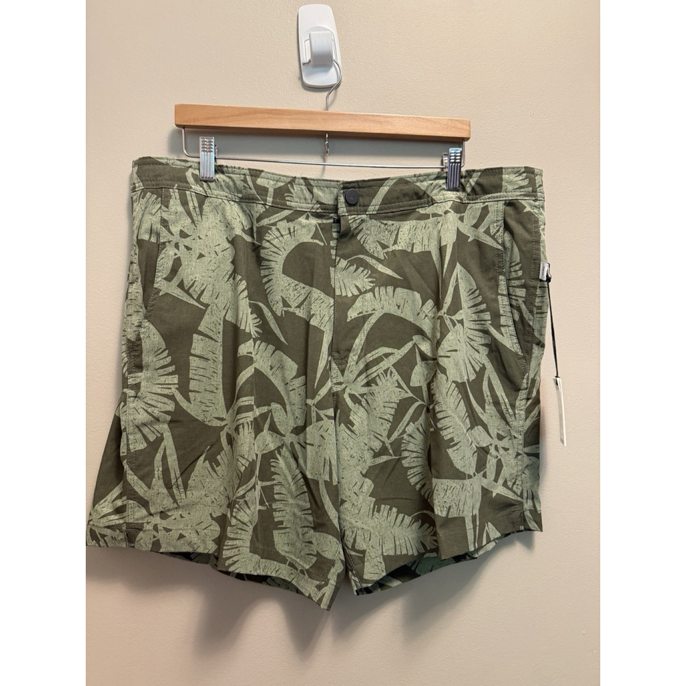Onia Calder Swim Shorts Chambray‎ Palm Print 6E Men’s Size 2XL XXL New With Tags
